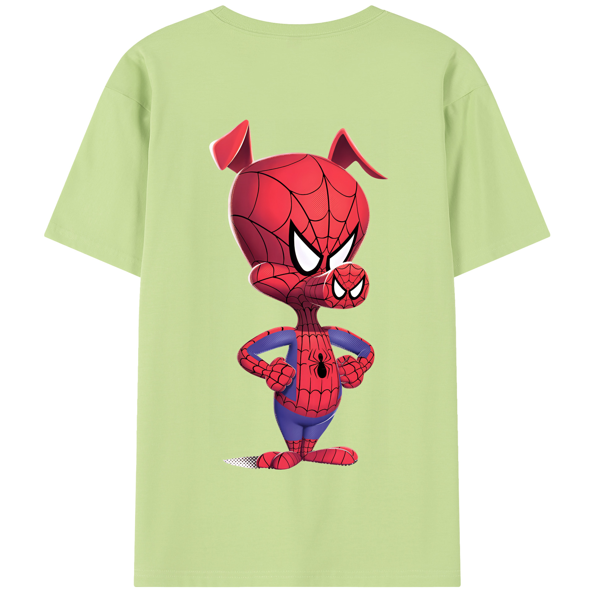 （画像用） Spider Man スパイダーマン 綿100％半袖Tシャツ（背面プリント）